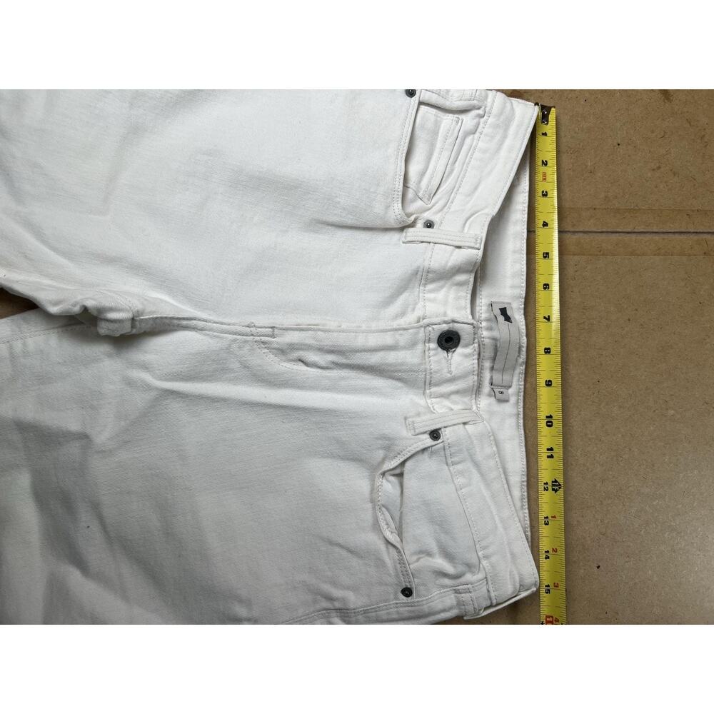 Levi's Pants Womens 8 White Denim Ankle Slim Stretch Pockets Zip Flat Front - Picture 4 of 8